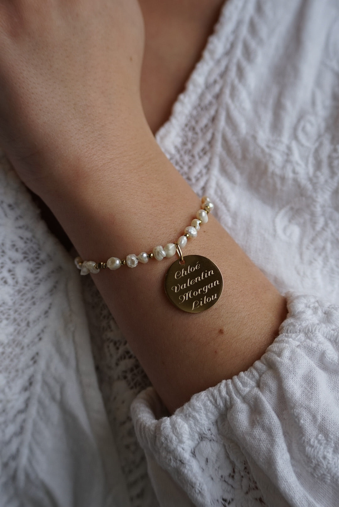 Bracelet ange gravure