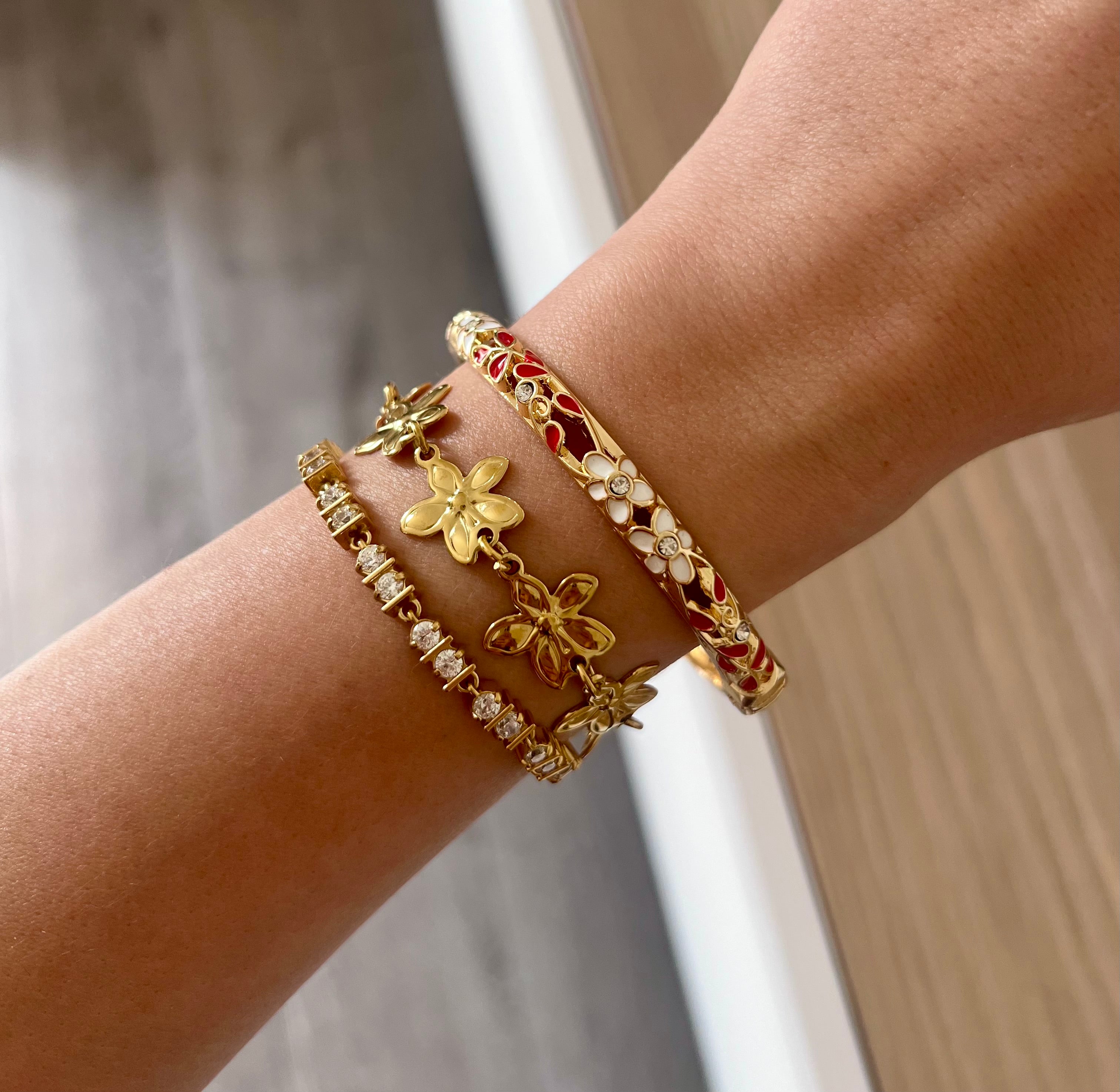 Jonc Coachella Blanc et Rouge