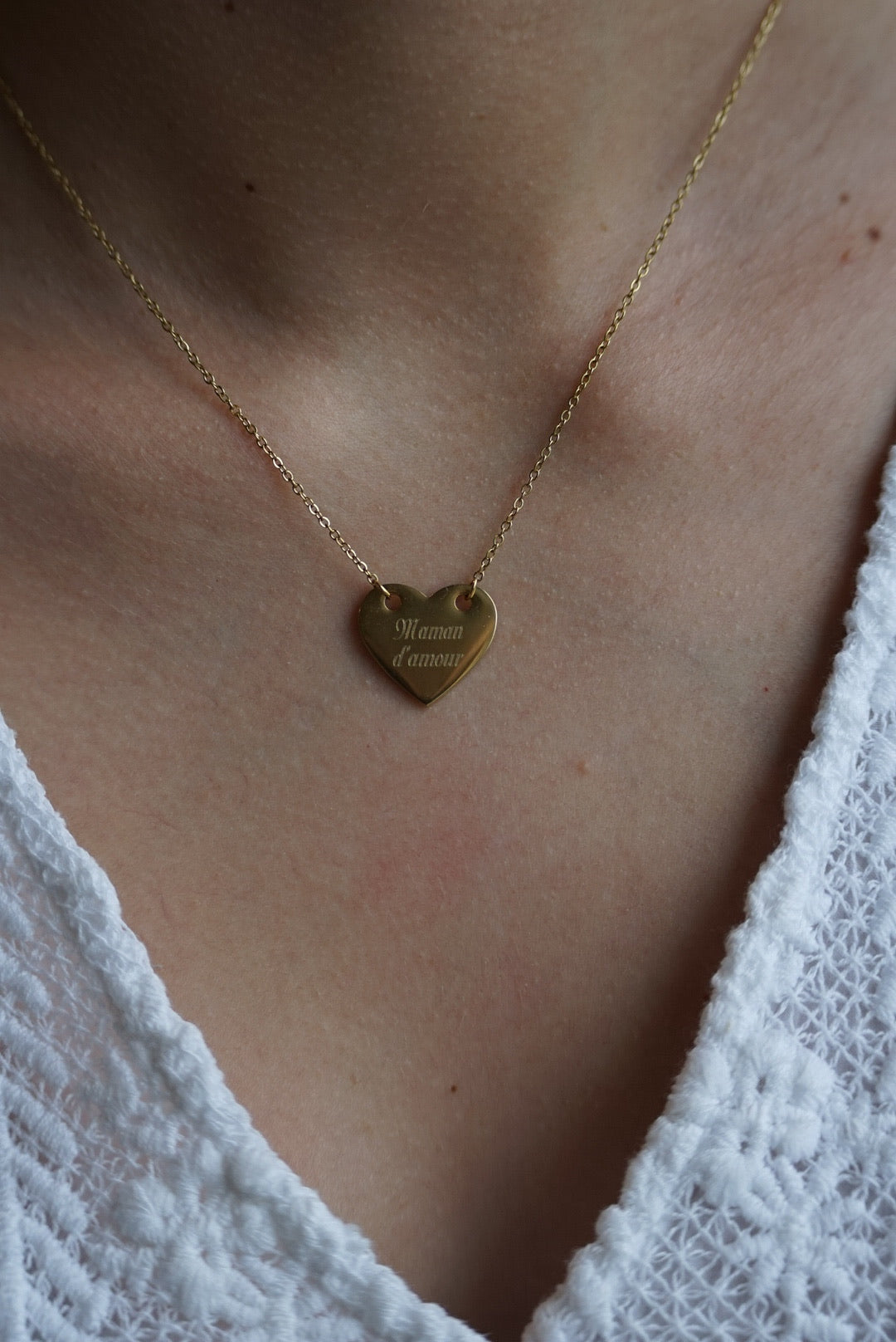 Collier amour gravure