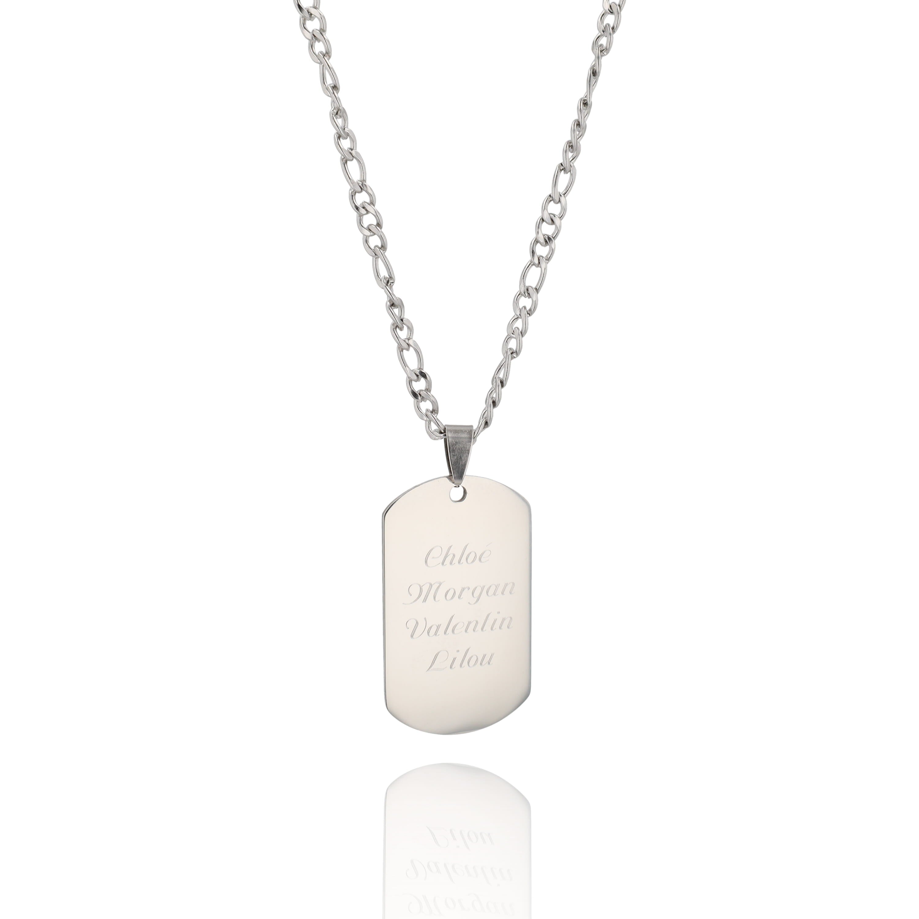Collier Homme gravure