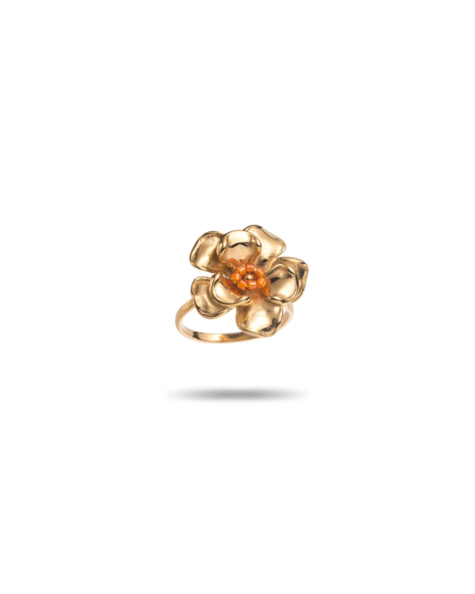 Bague Camélia - Orange