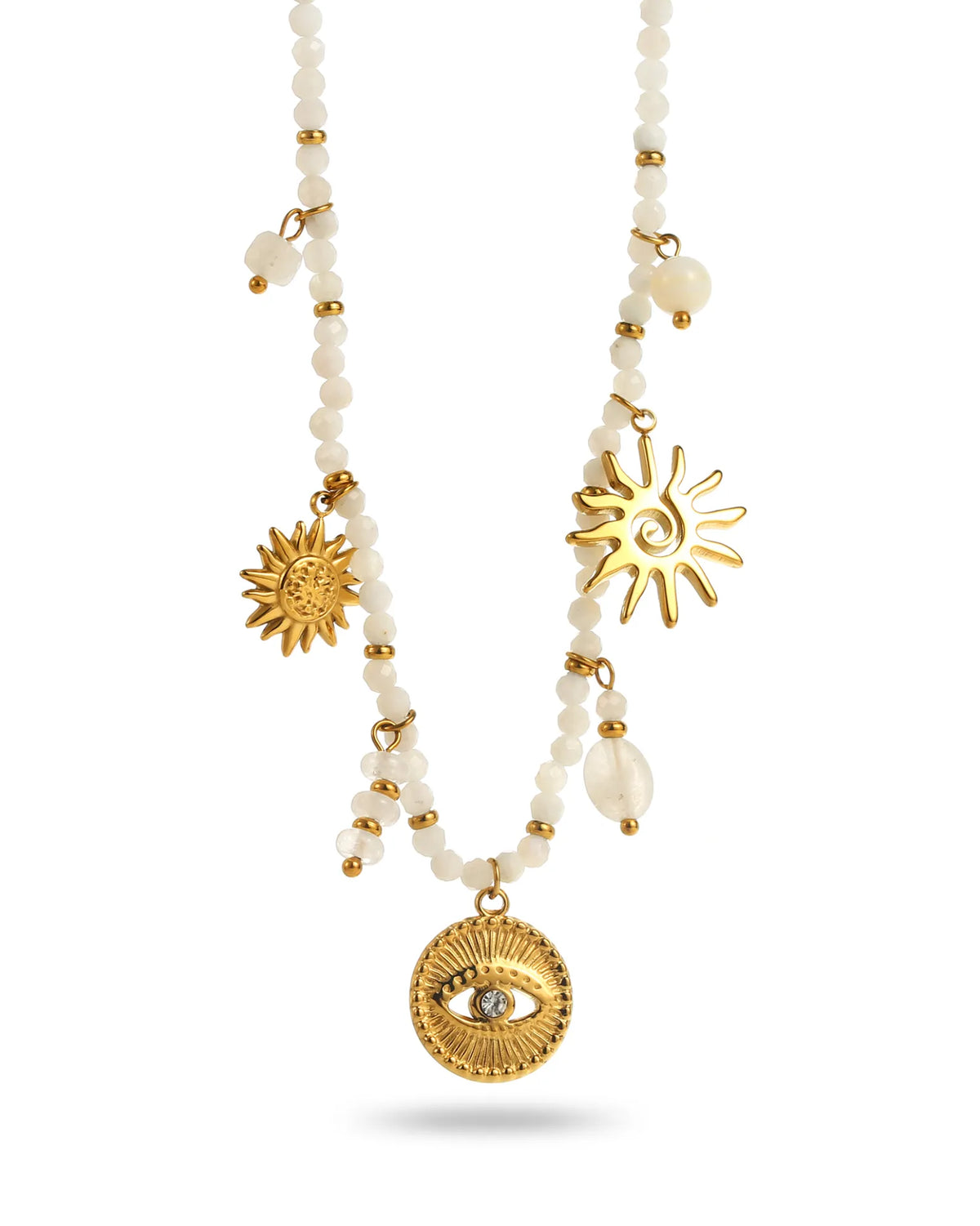 collier Saphira blanc