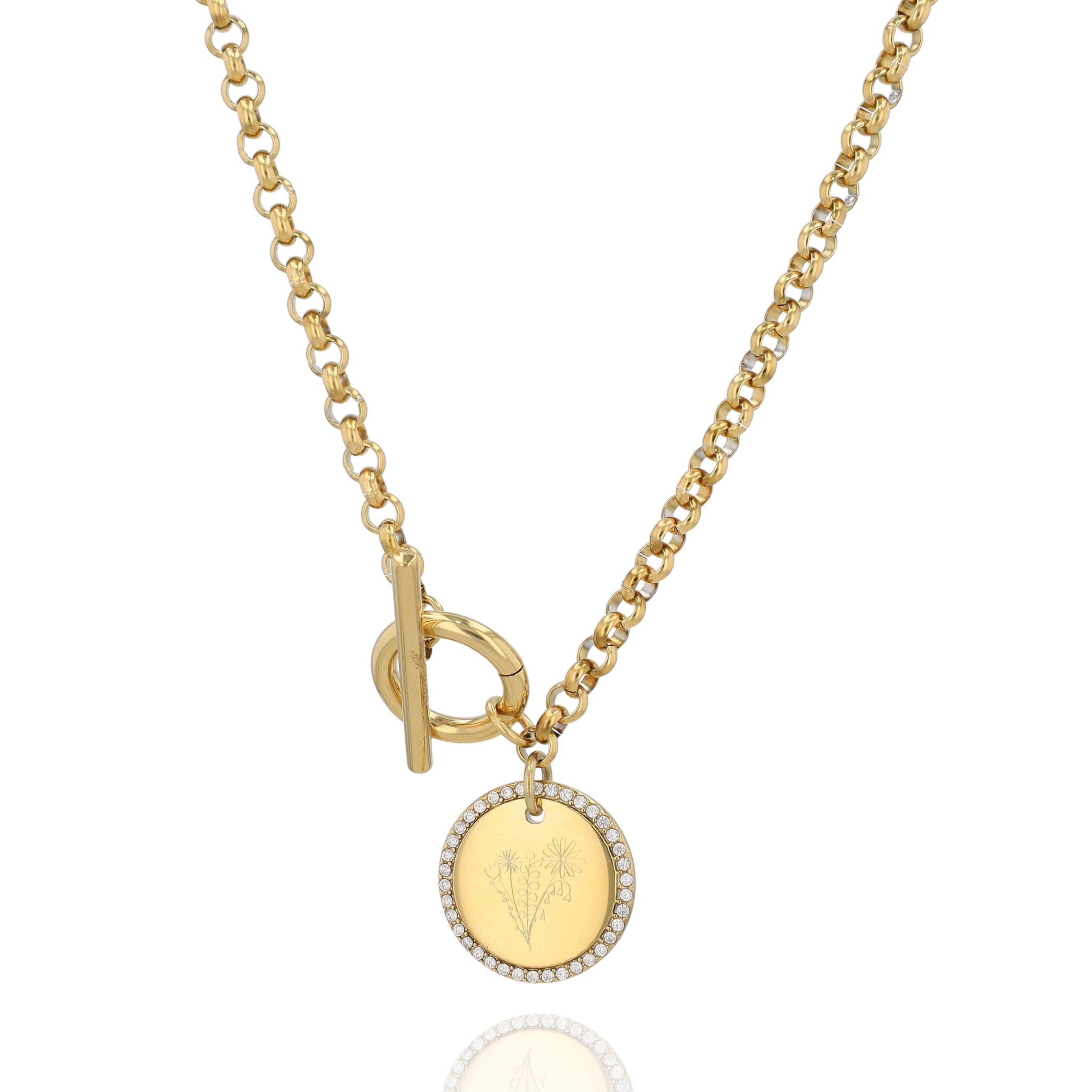 Collier Gravure étincellant