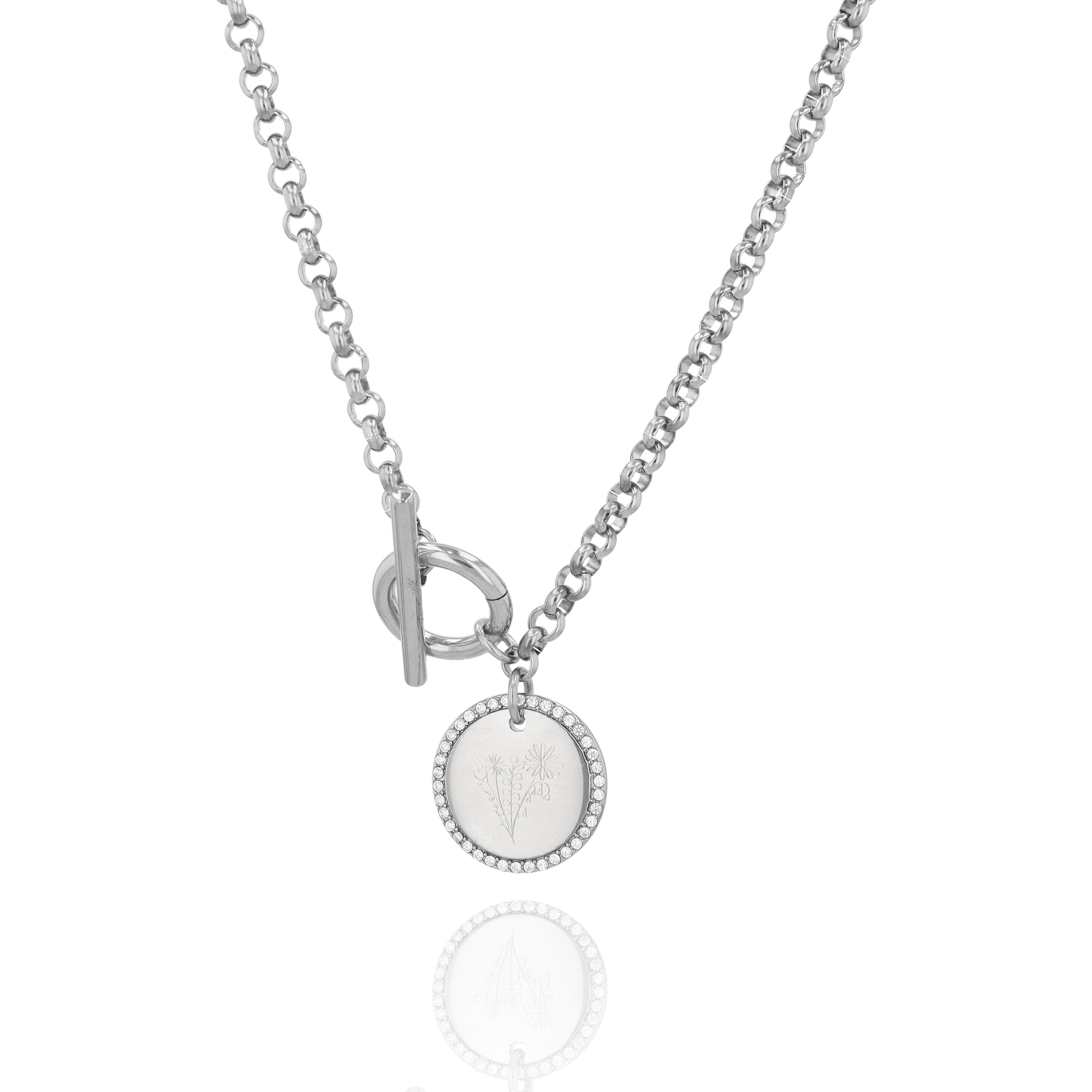 Collier Gravure étincellant