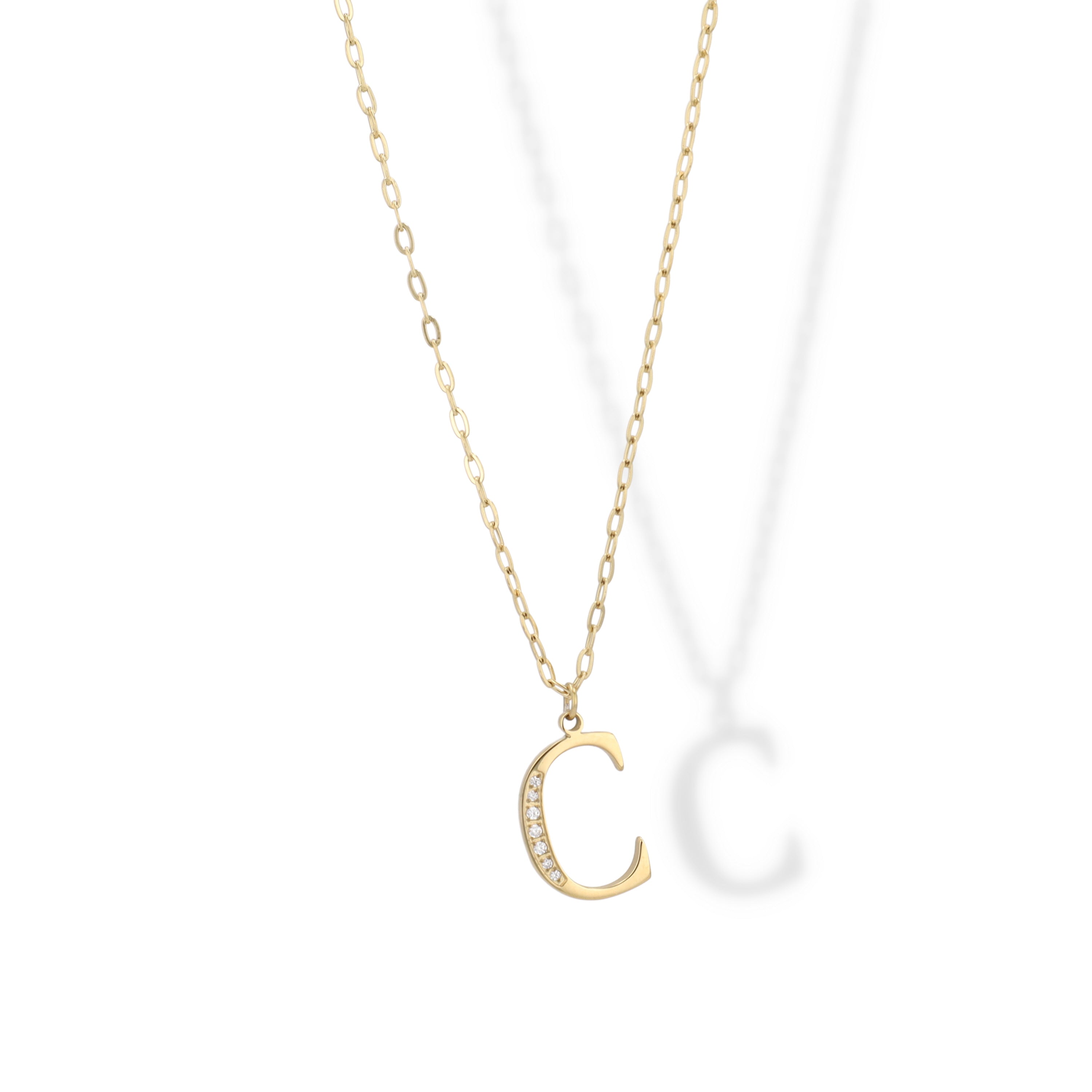 Collier Initial Strass