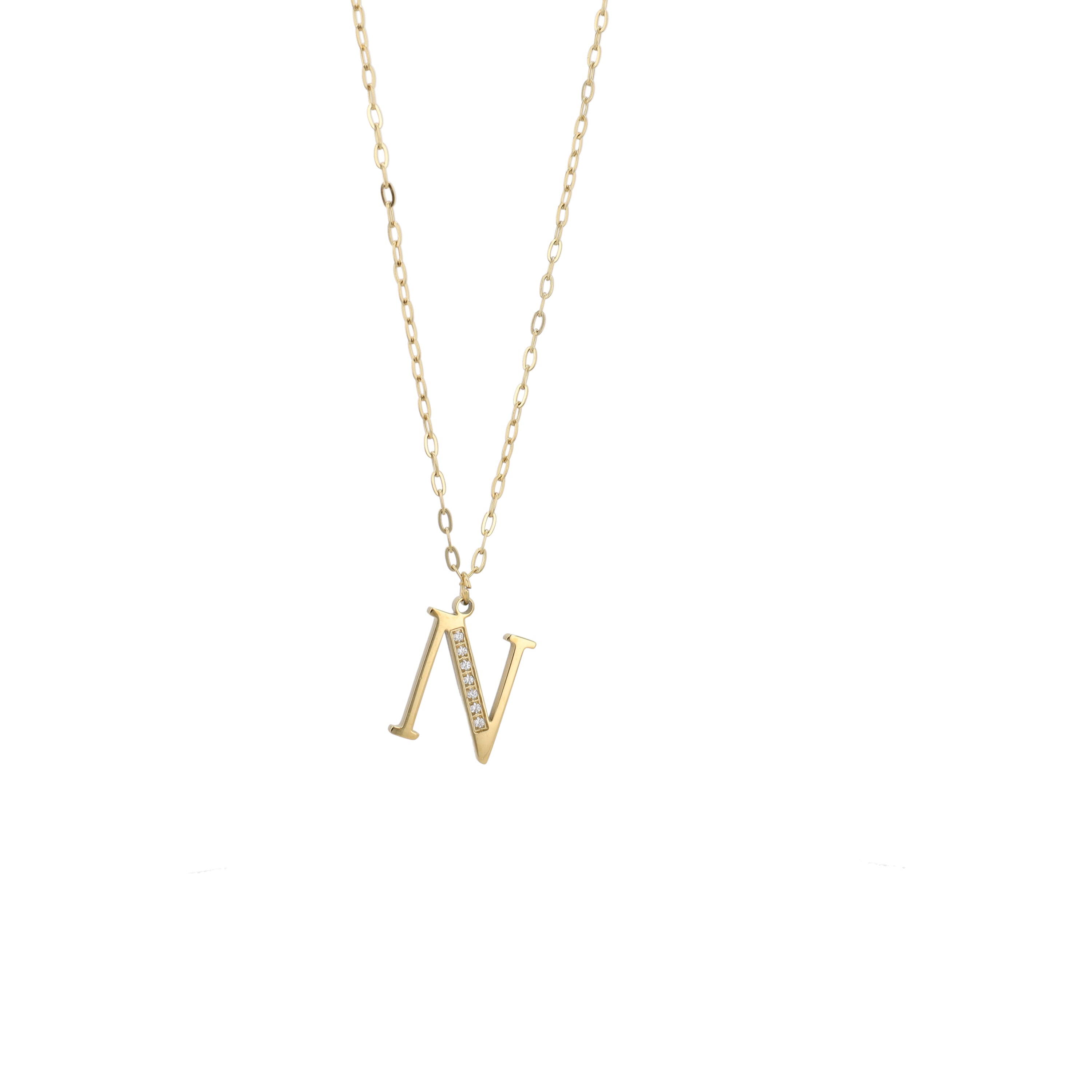 Collier Initial Strass