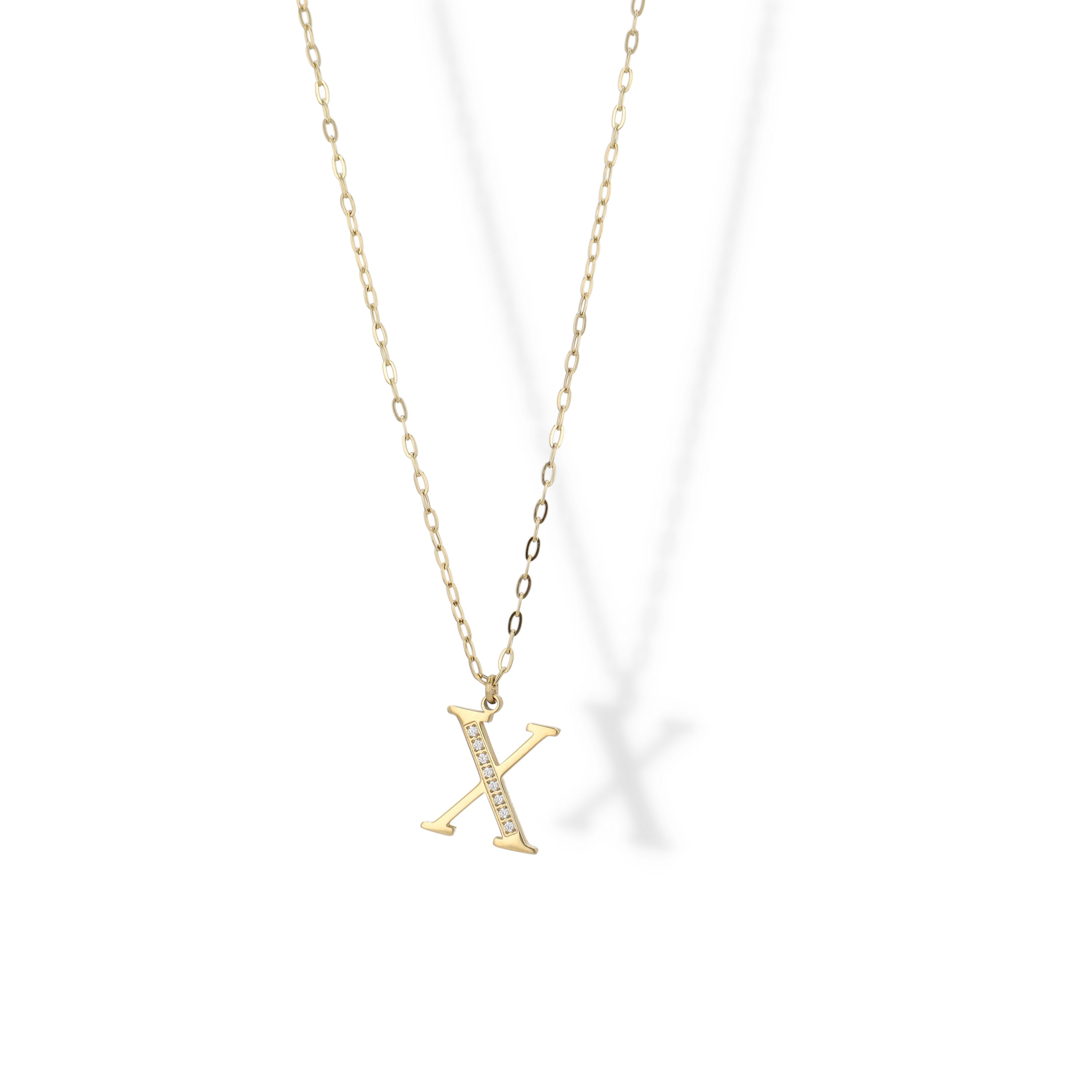 Collier Initial Strass