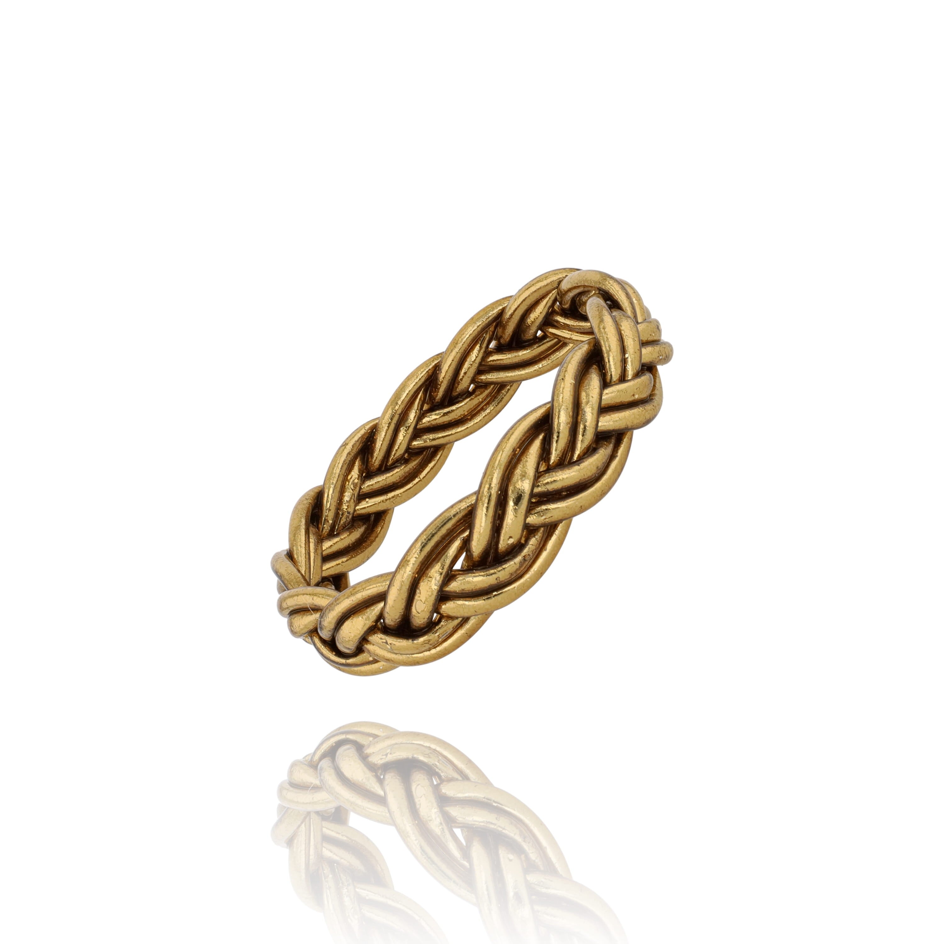 Bracelet Bouddhiste tressé double - Gold Antique