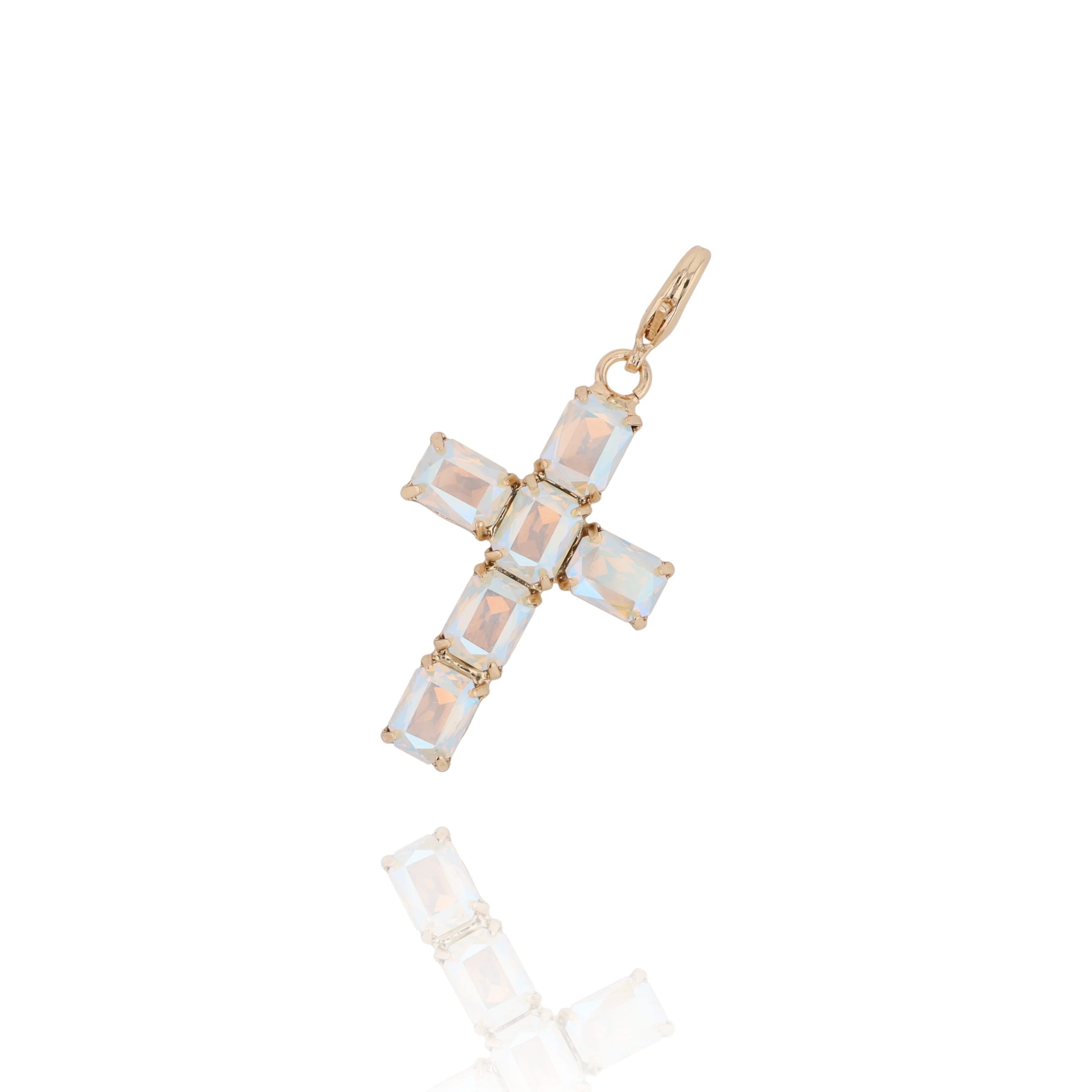 Pendentif Croix effet Crystal