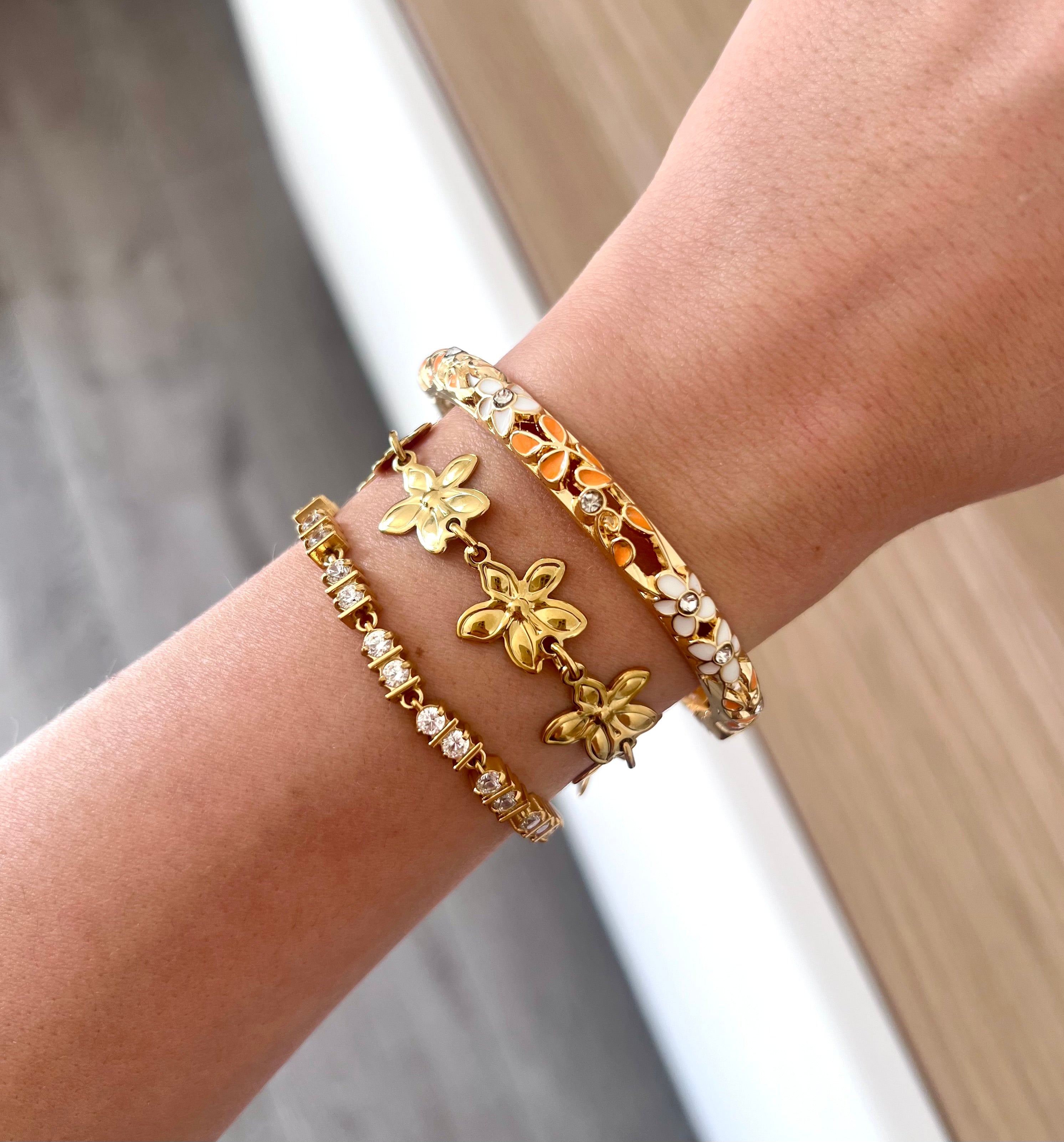 Jonc Coachella Blanc et Orange