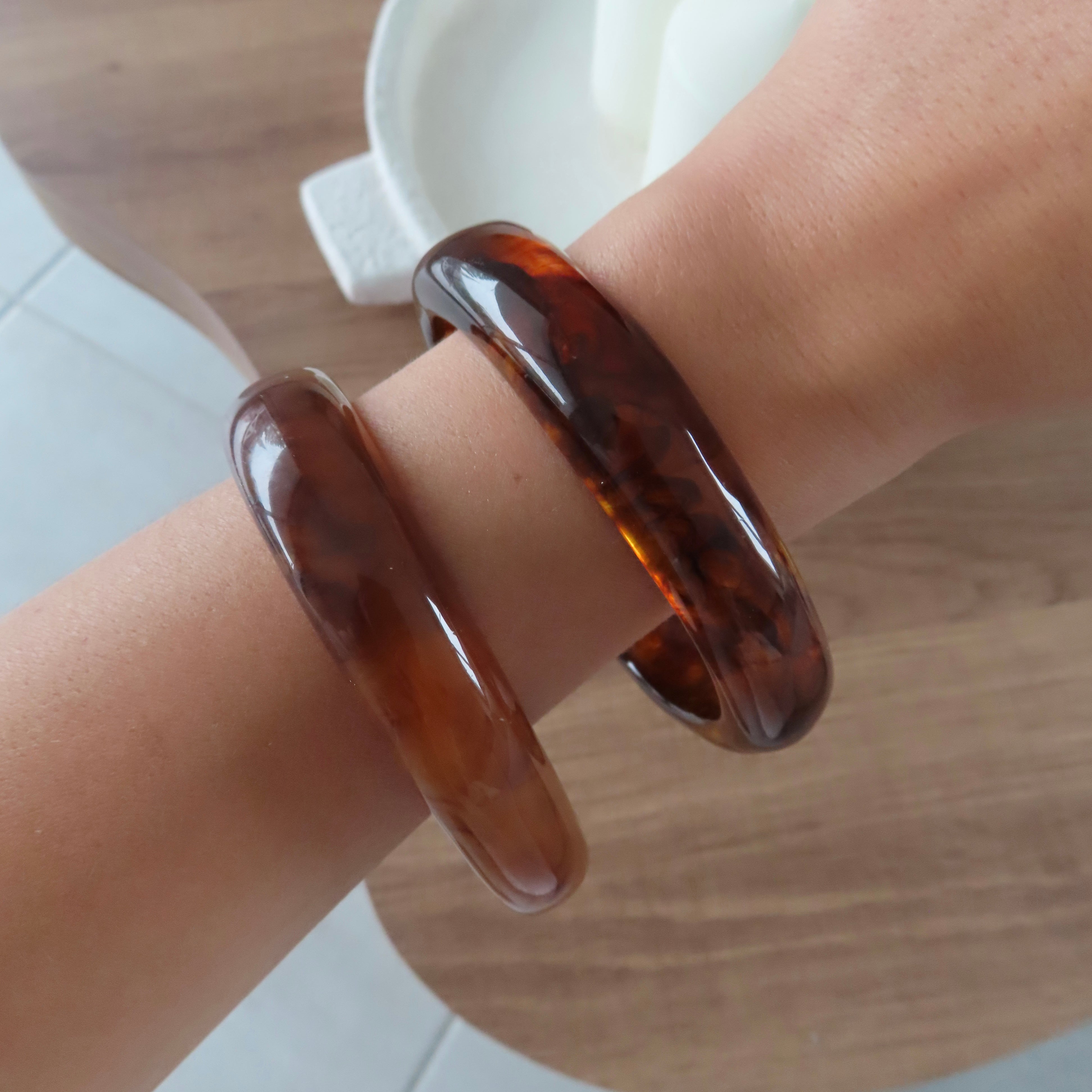 Jonc résine Marron