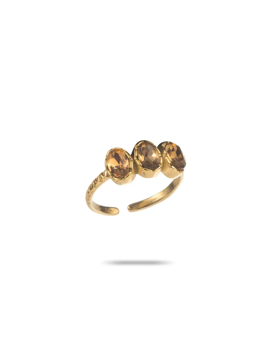Bague Iris marron